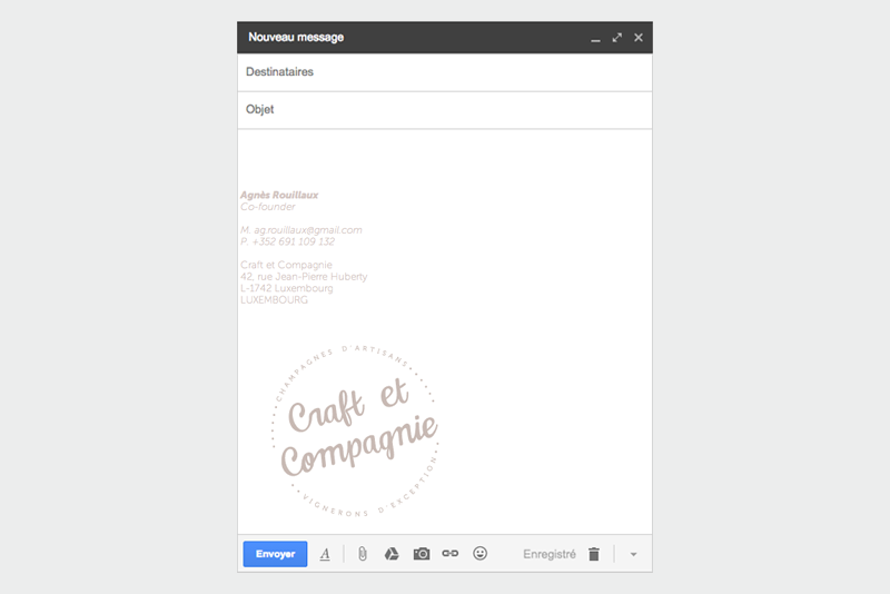 Craft et Compagnie - Signature de mail- &copy; Olivia Verlut